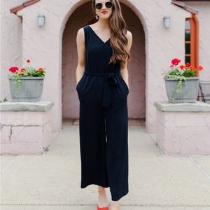 Everlane Black Japanese GoWeave Essential Jumpsuit